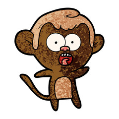 cartoon shocked monkey
