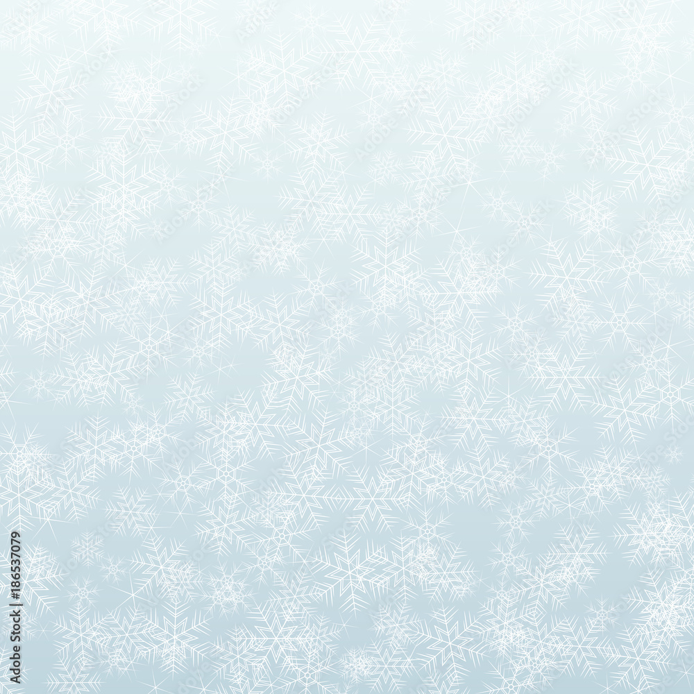 Poster vector festive background with snowflakes.