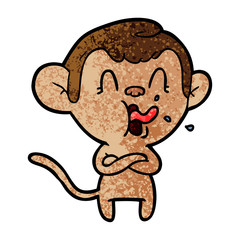 crazy cartoon monkey