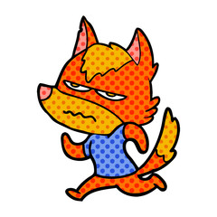 angry fox cartoon character