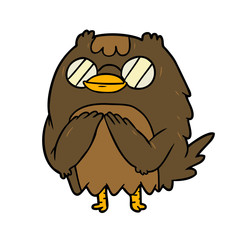 cute cartoon wise old owl