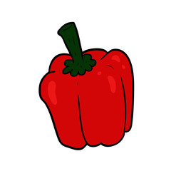 cartoon fresh organic pepper