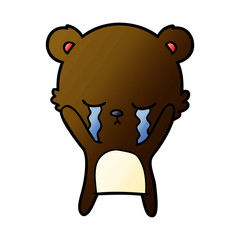 crying bear cartoon character