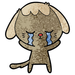 cute puppy crying cartoon