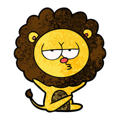 cartoon bored lion