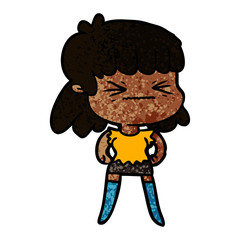 cartoon angry girl