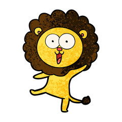 happy cartoon lion