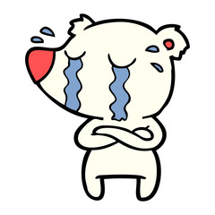 sad little polar bear cartoon