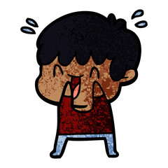 cartoon laughing boy