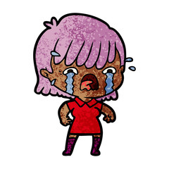 cartoon girl crying