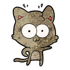 cartoon surprised cat