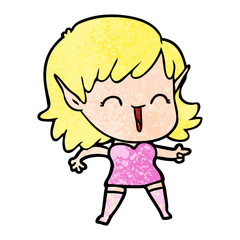 cartoon elf girl