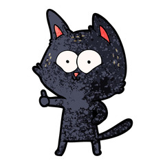 cartoon cat giving thumbs up