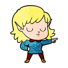 cartoon elf girl
