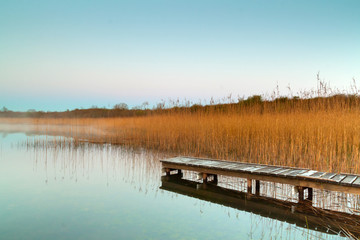 Sunrise at the lake in Ireland