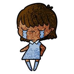cartoon woman crying
