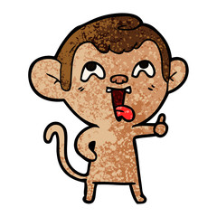 crazy cartoon monkey