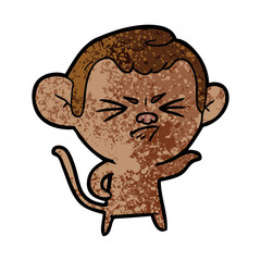 cartoon angry monkey