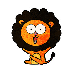 happy cartoon lion