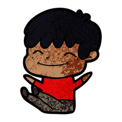 cartoon happy boy