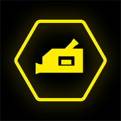 Neon Button Polygon - Filmkamera - Filmproduktion