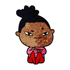 cartoon woman