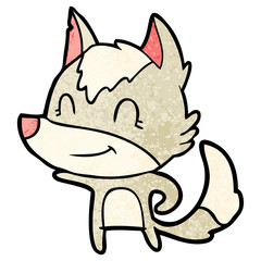 friendly cartoon wolf
