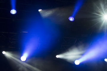 stage lighting effect in the dark