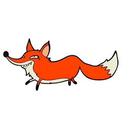 cute cartoon sly fox