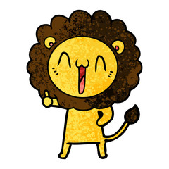 happy cartoon lion