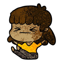 cartoon angry girl