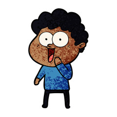 cartoon happy man