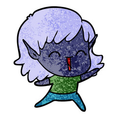 cartoon elf girl