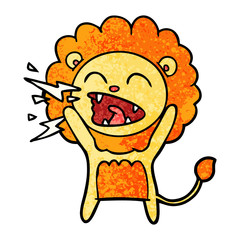 cartoon roaring lion