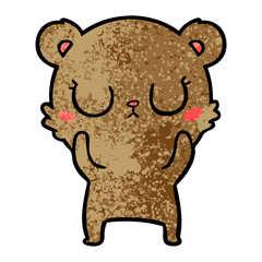 peaceful cartoon bear