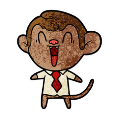 cartoon laughing monkey