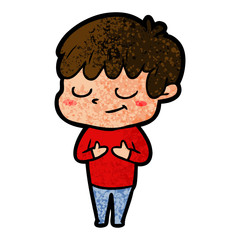 cartoon happy boy