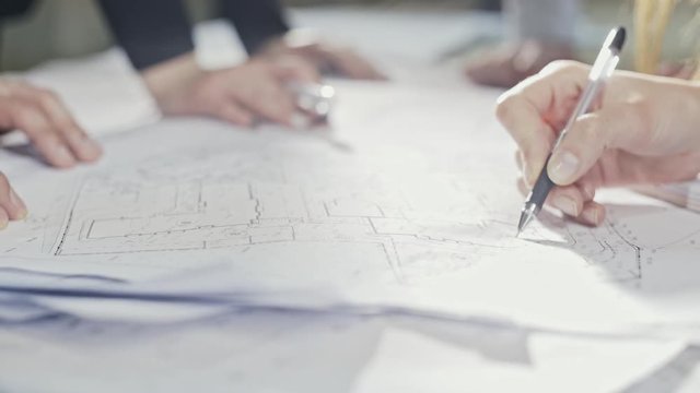 View on the sketch of the new building