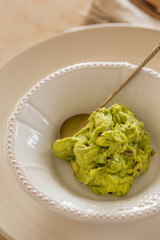 Guacamole in small bowl