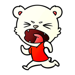 Fototapeta premium angry polar bear cartoon