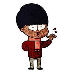 cartoon happy boy