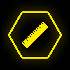 Neon Button Polygon - Lineal