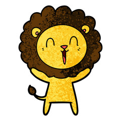 laughing lion cartoon