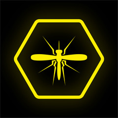 Neon Button Polygon - Mücke - Insekt