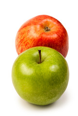 fresh apples organic isolated, Malus domestica.