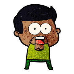 Obraz premium cartoon shocked man