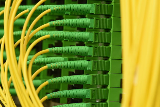 Fiber optic cables in data center