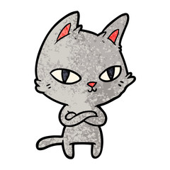 cartoon cat staring