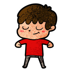 cartoon happy boy