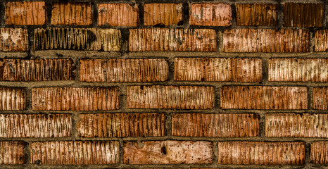 Old brick wall background. Grunge brick texture. Brickwork